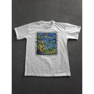 Vintage 1990s Harmonize With The World Around You Human-i-tees White T-shirt L